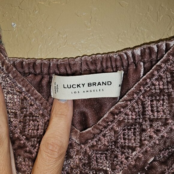 Lucky Brand Embroidered Velvet Cami - Picture 5 of 6
